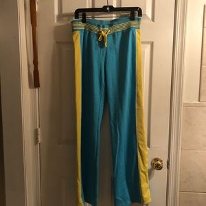 No boundaries blue and yellow sweatpants